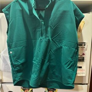 FIGS Emerald Green Scrub Top